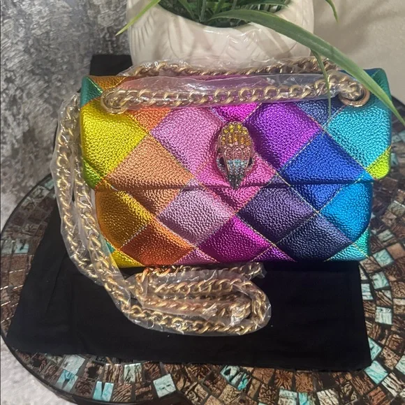Kurt Geiger Rainbow Quilted Shoulder Bag, Mini - Picture 6 of 17